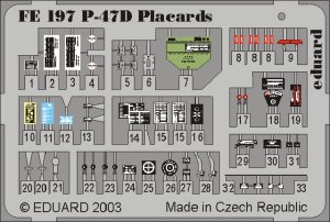 EDUARD FE197 - 1:48 P-47D placards