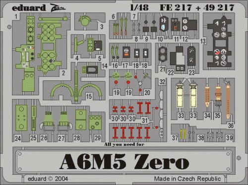 Go to product EDUARD FE217 - 1:48 A6M5 Zero