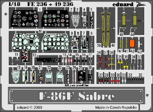 Go to product EDUARD FE236 - 1:48 F-86F
