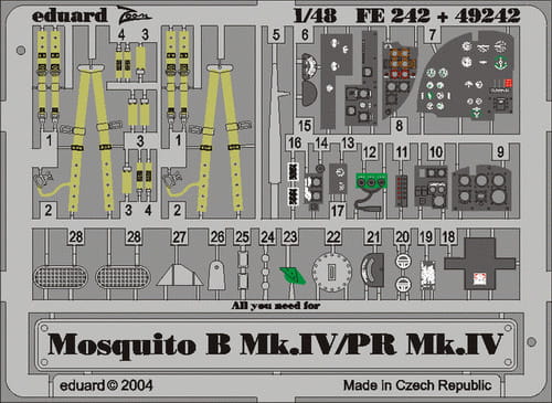 Go to product EDUARD FE242 - 1:48 Mosquito B.Mk.IV/PR Mk.IV
