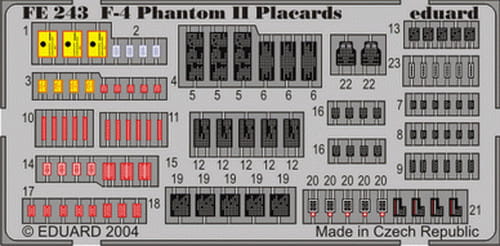 Go to product EDUARD FE243 - 1:48 F-4 placards