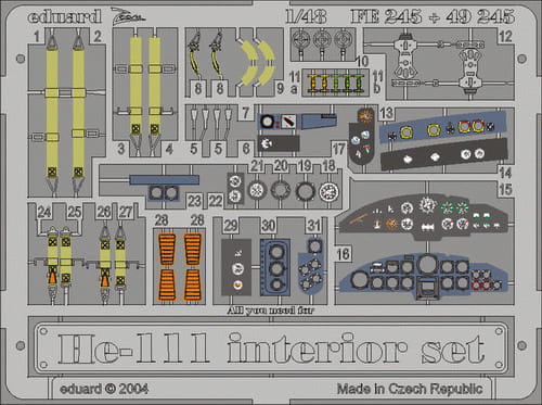 Go to product EDUARD FE245 - 1:48 He 111 interior