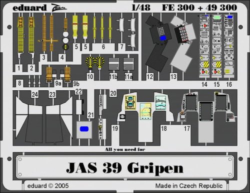 Go to product EDUARD FE300 - 1:48 JAS-39 Gripen