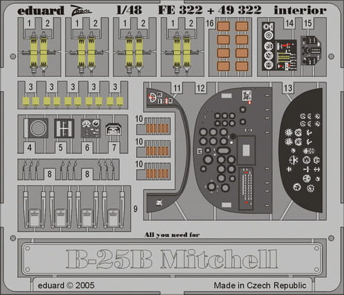 Go to product EDUARD FE322 - 1:48 B-25B interior