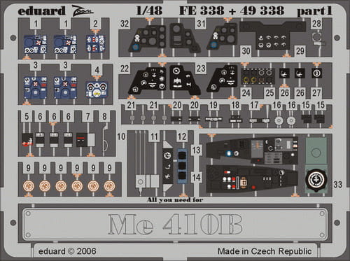 Go to product EDUARD FE338 - 1:48 Me 410B