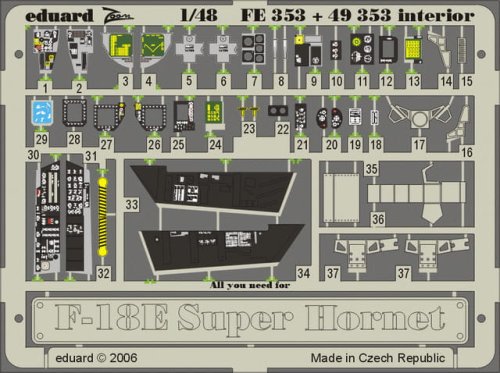 Go to product EDUARD FE353 - 1:48 F-18E interior