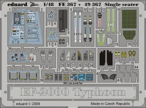 Go to product EDUARD FE367 - 1:48 EF-2000 Typhoon Single Seater