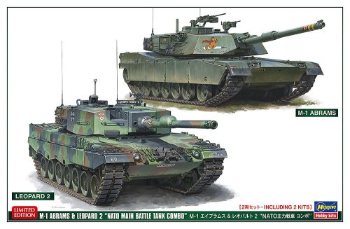 Go to product Hasegawa 30069 - 1:72 M1 Abrams & Leopard 2  NATO Main Battle Tank Combo