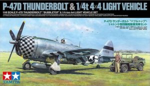 Tamiya 25214 - 1:48 P-47D Thunderbolt Bubbletop & 1/4t  4x4 Light Vehicle