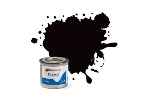 HUMBROL 085 - Enamel paint semi matt Coal Black 14 ml