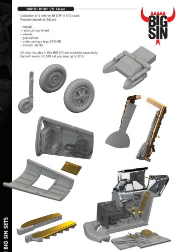 Go to product Eduard SIN67221 - 1:72 Bf 109F