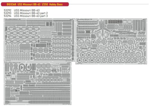 Go to product Eduard BIG5368 - 1:350 USS Missouri BB-63