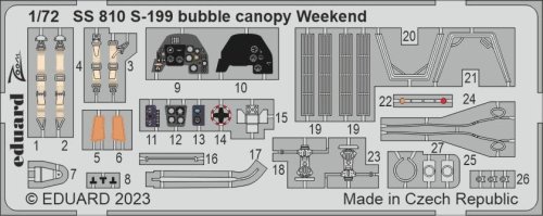 Go to product Eduard SS810 - 1:72 S-199 bubble canopy Weekend
