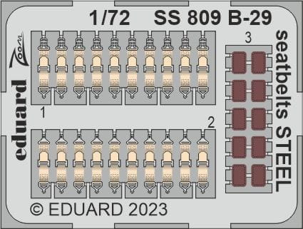 Go to product Eduard SS809 - 1:72 B-29 seatbelts - Steel
