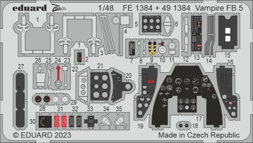 Go to product Eduard FE1384 - 1:48 Vampire FB.5