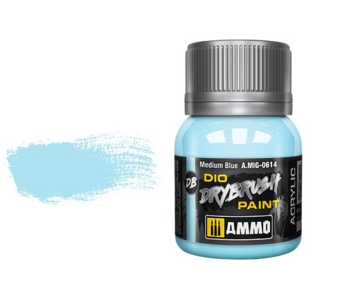 Go to product AMMO MIG 0614 - Dio Drybrush Medium Blue 40 ml.