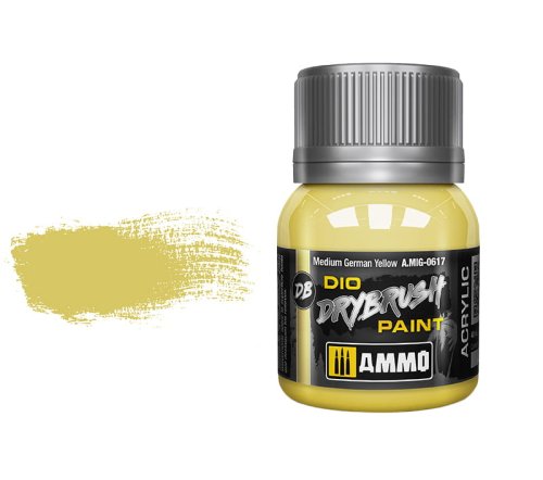 Go to product AMMO MIG 0617 - Dio Drybrush Medium German Yellow 40 ml.