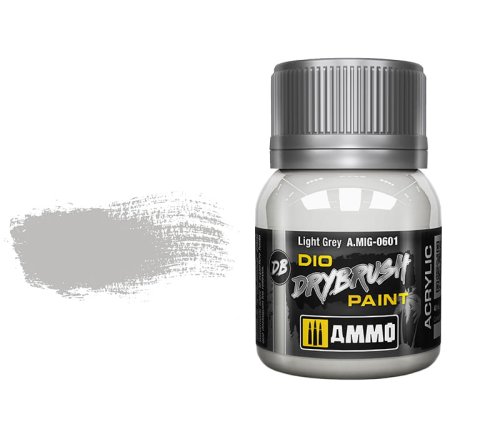 Go to product AMMO MIG 0601 - Dio Drybrush Light Grey 40 ml.