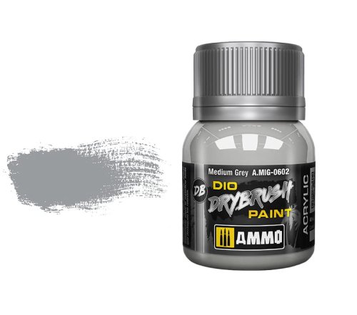 Go to product AMMO MIG 0602 - Dio Drybrush Medium Grey 40 ml.