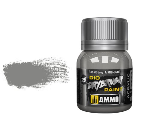 Go to product AMMO MIG 0603 - Dio Drybrush Basalt Grey 40 ml.
