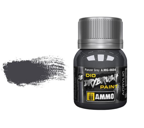 Go to product AMMO MIG 0604 - Dio Drybrush Panzer Grey 40 ml.