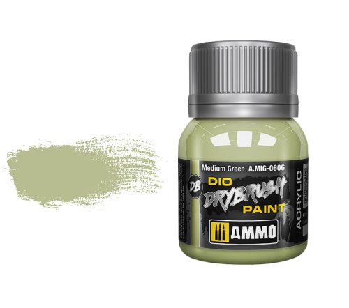 Go to product AMMO MIG 0606 - Dio Drybrush Medium Green 40 ml.