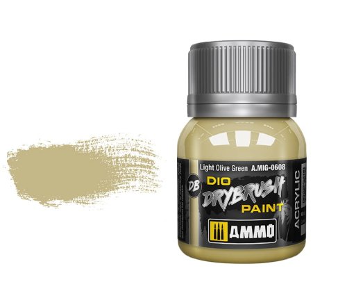Go to product AMMO MIG 0608 - Dio Drybrush Light Olive Green 40 ml.