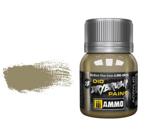 Go to product AMMO MIG 0609 - Dio Drybrush Medium Olive Green 40 ml.