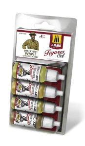 AMMO MIG 7033 - British WWII Uniforms - Figures Set 4 x 17 ml
