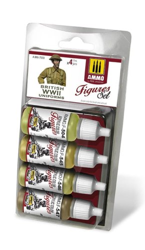 Go to product AMMO MIG 7033 - British WWII Uniforms - Figures Set 4 x 17 ml