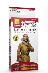 AMMO MIG 7036 - Paint set for painting Leather