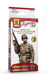 AMMO MIG 7039 - Paint set for painting WWII US Paratroopers