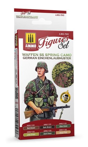 Go to product Ammo Mig 7043 - Zestaw farb Waffen SS Spring Camo German Einchenlaubmuster