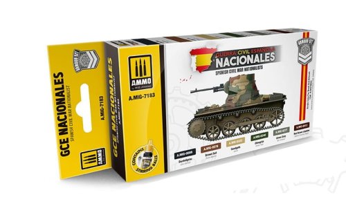 Go to product AMMO MIG 7183 - Spanish Civil War - Nationalists Set 6 x 17 ml