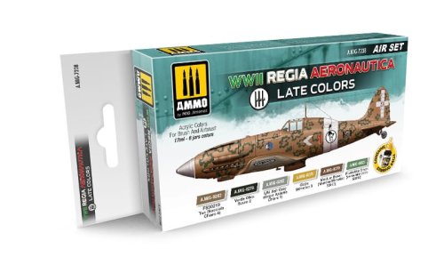 Go to product AMMO MIG 7238 - Paint set for painting WWII Regia Aeronautica Late Colors
