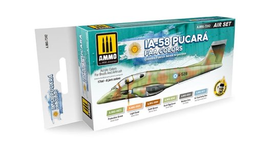 Go to product AMMO MIG 7242 - Paint set for painting IA-58 Pucará FAA Colors