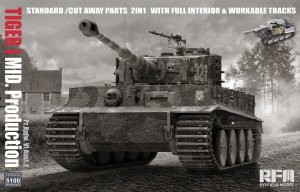 Rye Field Model 5100 - 1:35 Tiger I Mid. Production w/ Full Interior