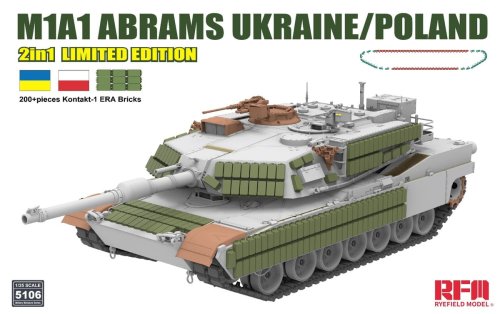 Go to product Rye Field Model 5106 - 1:35 M1A1 Abrams Ukraine / Poland 2in1 Limited Edition