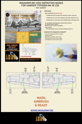 Go to product 1 Man Army 24DET011 - 1:24 Hawker Typhoon Mk Ib - Airfix