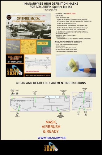 Go to product 1 Man Army 24DET016 - 1:24 Supermarine Spitfire Mk IXc - Airfix