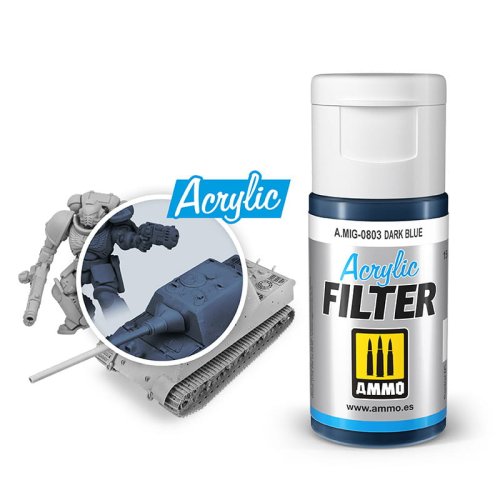 Go to product AMMO MIG 0803 - Acrylic filter: Dark Blue
