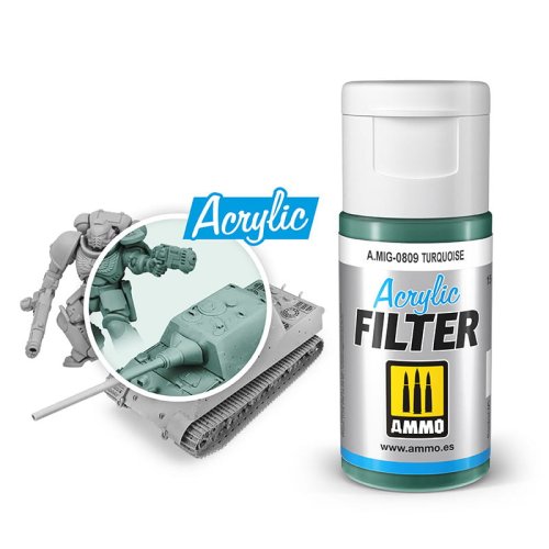Go to product AMMO MIG 0809 - Acrylic filter: Turquoise