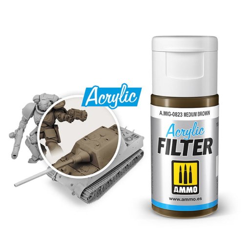 Go to product AMMO MIG 0823 - Acrylic filter: Medium Brown