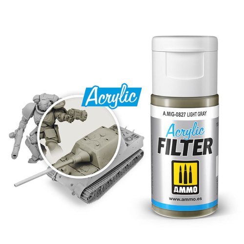 Go to product AMMO MIG 0827 - Acrylic filter: Light Gray