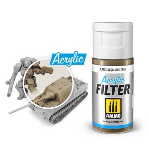 AMMO MIG 0828 - Acrylic filter: Sand Grey