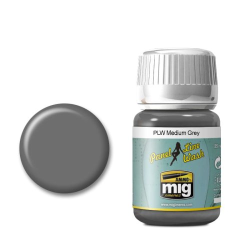 Go to product AMMO MIG 1601 - Panel Line Wash - Medium Grey