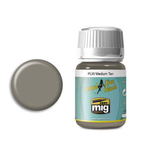Go to product AMMO MIG 1606 - Panel Line Wash - Medium Tan