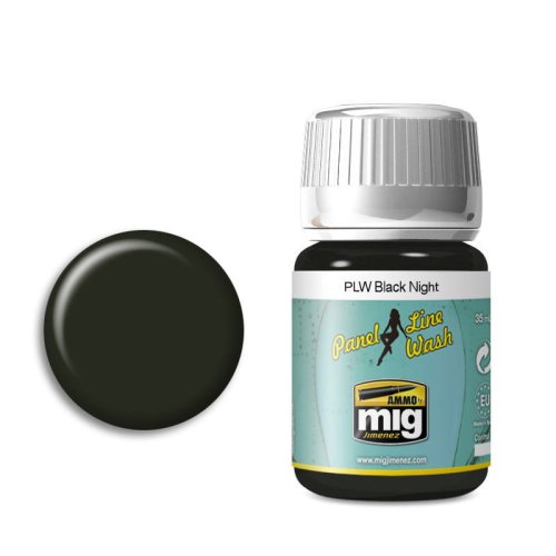 Go to product AMMO MIG 1611 - Panel Line Wash - Black Night