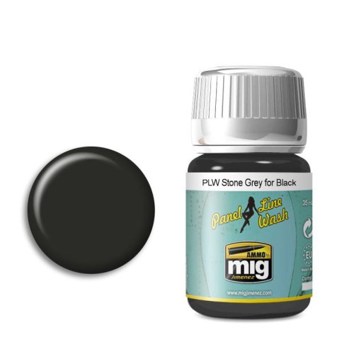 Go to product AMMO MIG 1615 - Panel Line Wash - Stone Grey for Black