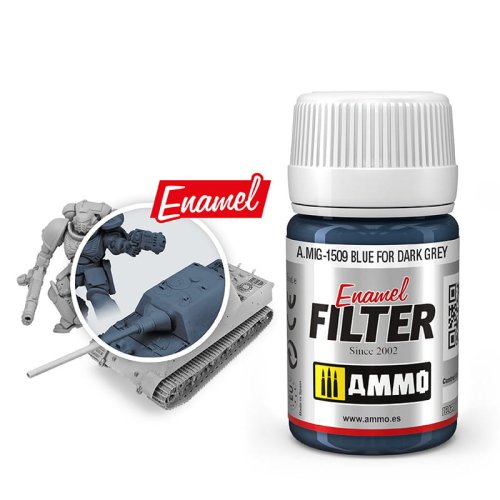 Go to product AMMO MIG 1509 - Blue for Dark Grey